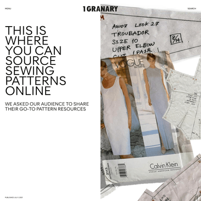 This is where you can source sewing patterns online