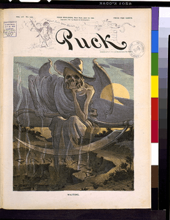 Puck, "Waiting", illustration by Udo Keppler, 1904