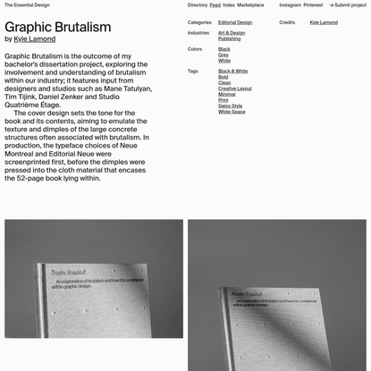 Graphic Brutalism by Kyle Lamond