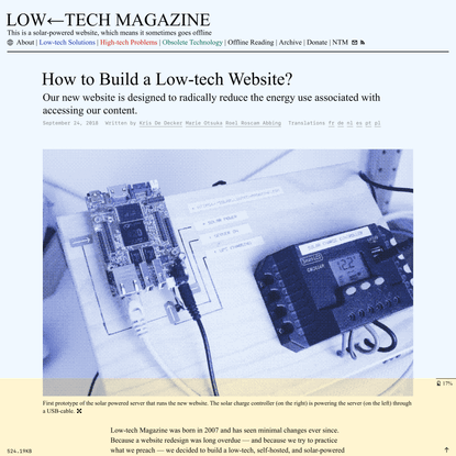 How to Build a Low-tech Website?