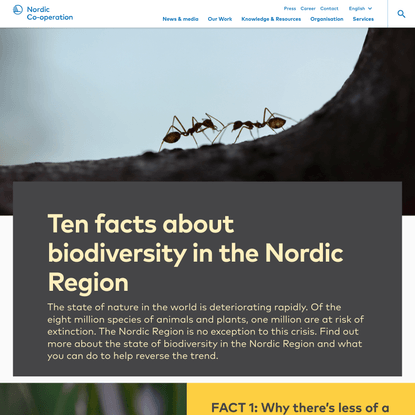 Ten facts about biodiversity in the Nordic Region