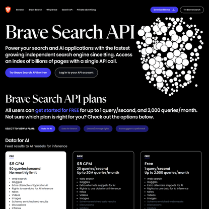 Brave Search API | Brave