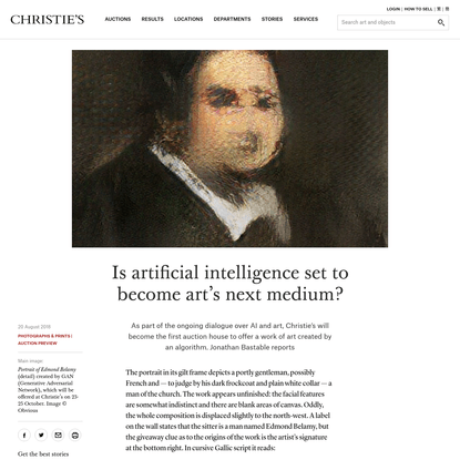 Is artificial intelligence set to become art's next medium? | Christie's