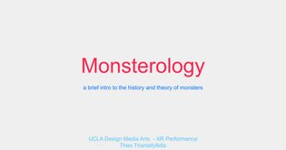 Lecture1: Monster Theory