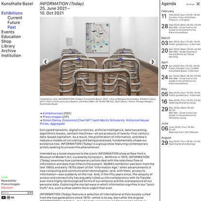INFORMATION (Today) • Kunsthalle Basel
