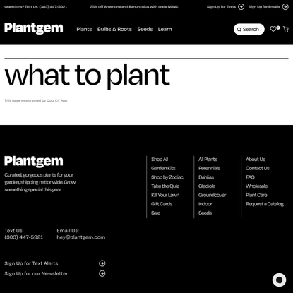 what to plant