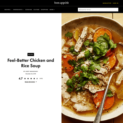 Feel-Better Chicken and Rice Soup