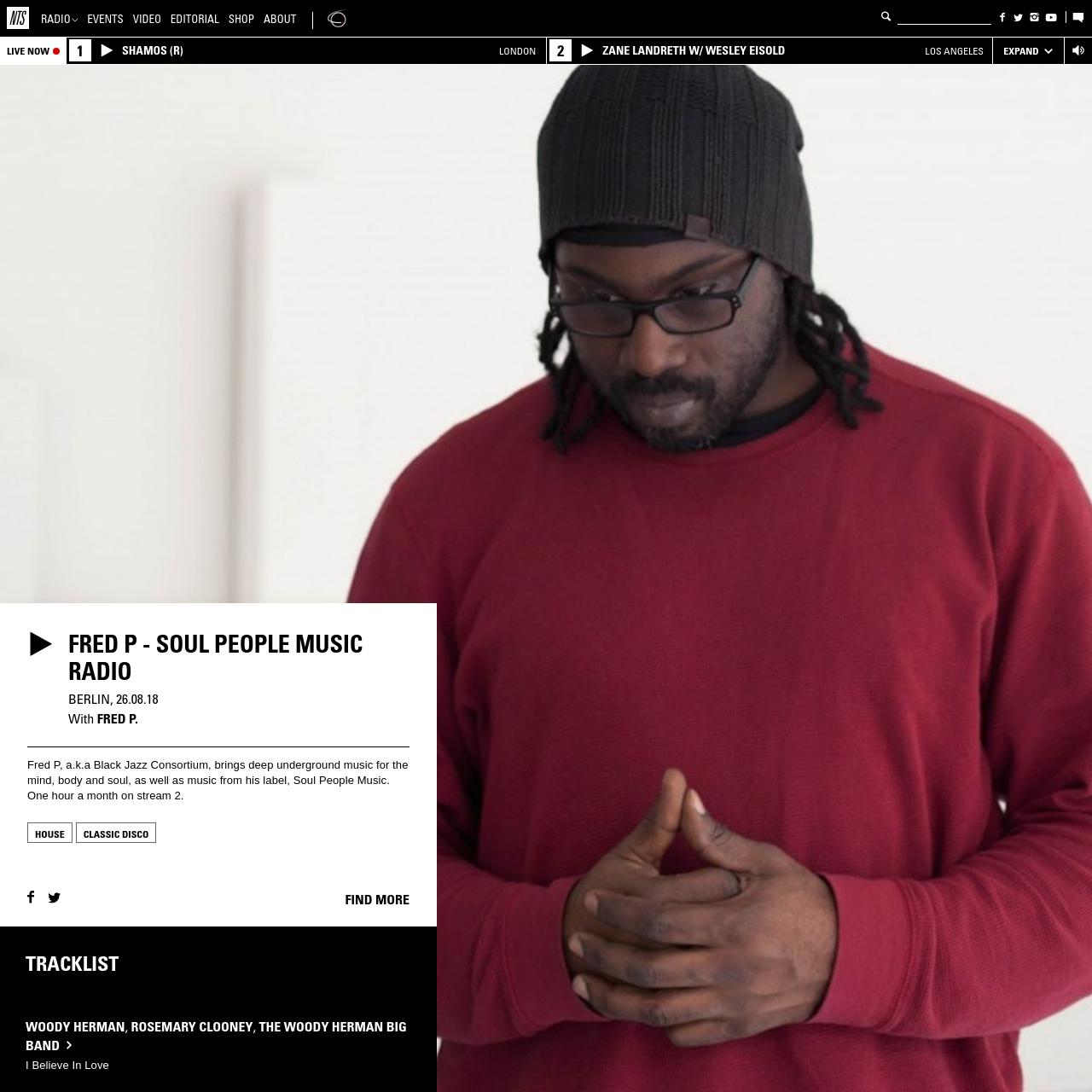 Fred P - Soul People Music Radio 26th August 2018