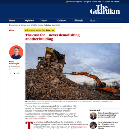 The case for ... never demolishing another building