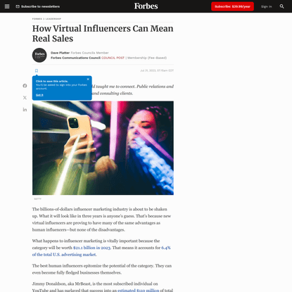 Council Post: How Virtual Influencers Can Mean Real Sales