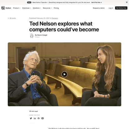 Ted Nelson explores what computers could’ve become