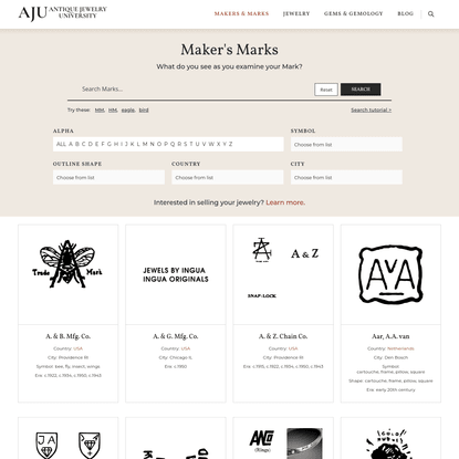 Makers Marks - Antique Jewelry University