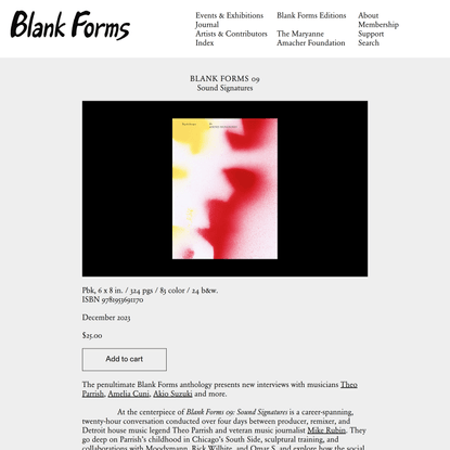 Blank Forms 09: Sound Signatures | Blank Forms