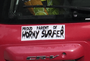 PROUD PARENT OF A HORNY SURFER