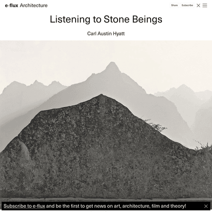 Survivance - Carl Austin Hyatt - Listening to Stone Beings