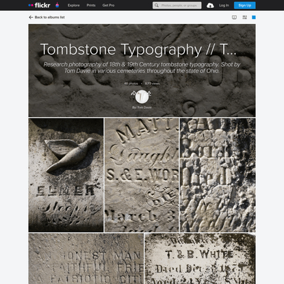 Tombstone Typography // Tom Davie