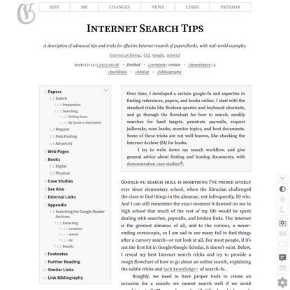 Internet Search Tips