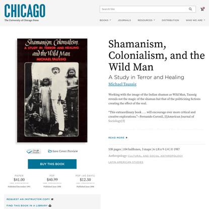 Shamanism, Colonialism, and the Wild Man