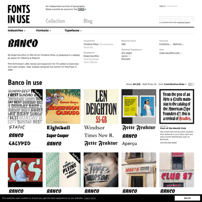 Banco in use - Fonts In Use