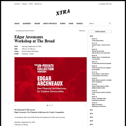 Edgar ArceneauxWorkshop at The Broad