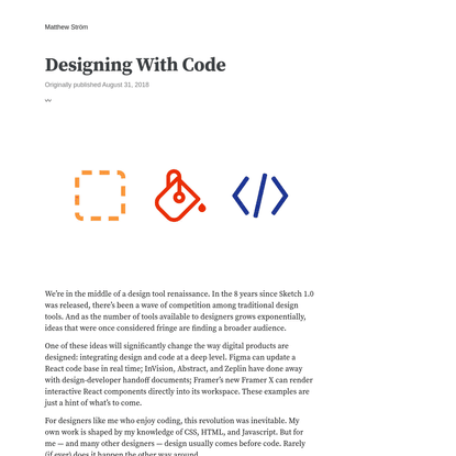 Designing With Code