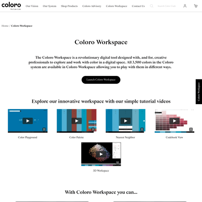 Coloro Workspace | Coloro | The Color Code - coloro™