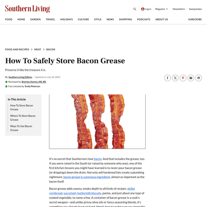 How To Safely Store Bacon Grease