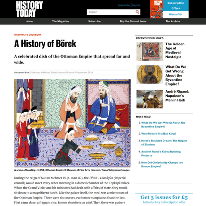 A History of Börek