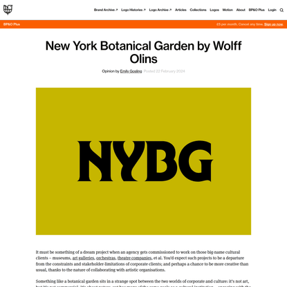 New Branding for New York Botanical Garden by Wolff Olins — BP&O