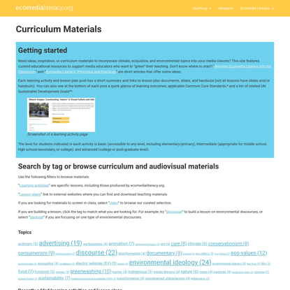 Curriculum Materials – ecomedialiteracy.org