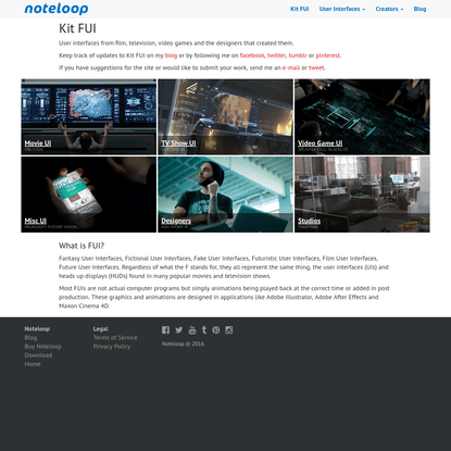 Kit FUI - User interfaces from movies, tv, video games and more