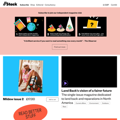 Stack independent magazine subscription