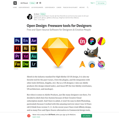 Open Design: Freeware tools for Designers - UX Planet