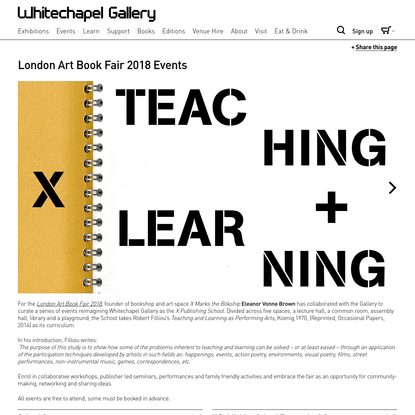X Publishing School: Teaching + Learning - Whitechapel Gallery