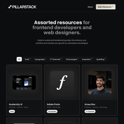 Pillarstack — Resources for web developers and designers