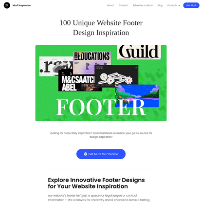 100 Unique Website Footer Design Inspiration