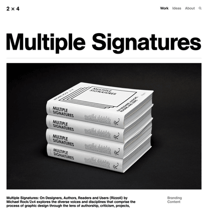 Multiple Signatures — 2x4