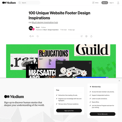 100 Unique Website Footer Design Inspirations