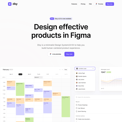 Disy — Saas UI Kit and Design System for Figma