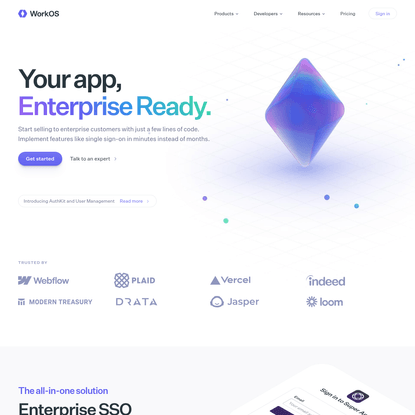 WorkOS - Your app, Enterprise Ready.