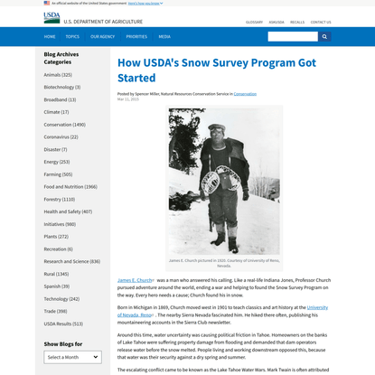 How USDA’s Snow Survey Program Got Started