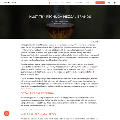 Must-Try Pechuga Mezcal Brands | Distiller