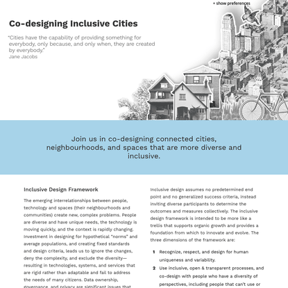 Co-designing Inclusive Cities