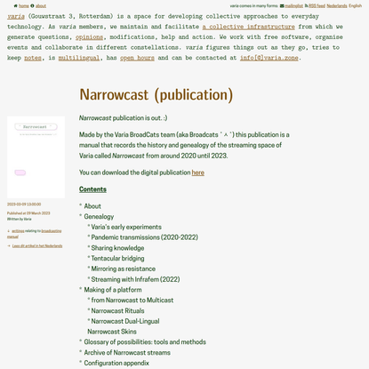 Narrowcast (publication)