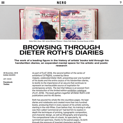 Browsing through Dieter Roth’s Diaries | NERO