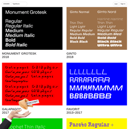 DINAMO: Typefaces