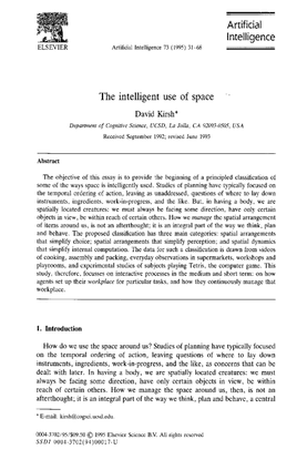 The Intelligent Use of Space - David Kirsh