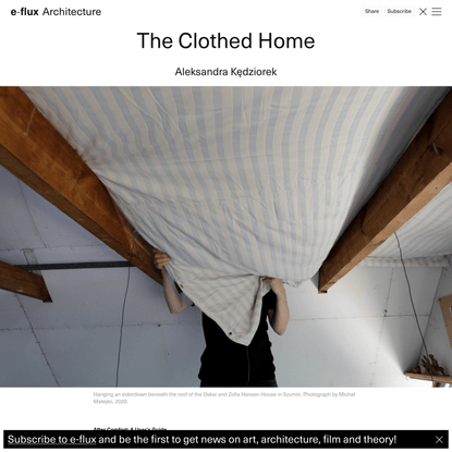 After Comfort: A User’s Guide - Aleksandra Kędziorek - The Clothed Home