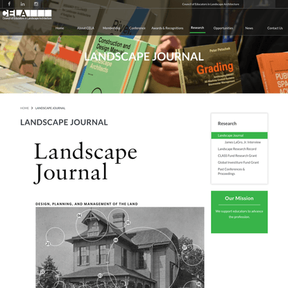 Landscape Journal - CELA (Council of Educators in Landscape Architecture)