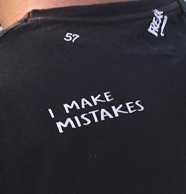 photo capturing the phrase, i make mistakes